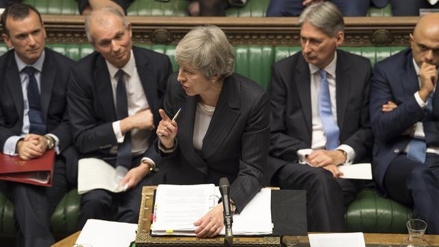 Semaine cruciale pour Theresa May dans la procédure de divorce avec l'UE. [UK Parliament/AP/Keystone - Mark Duffy]