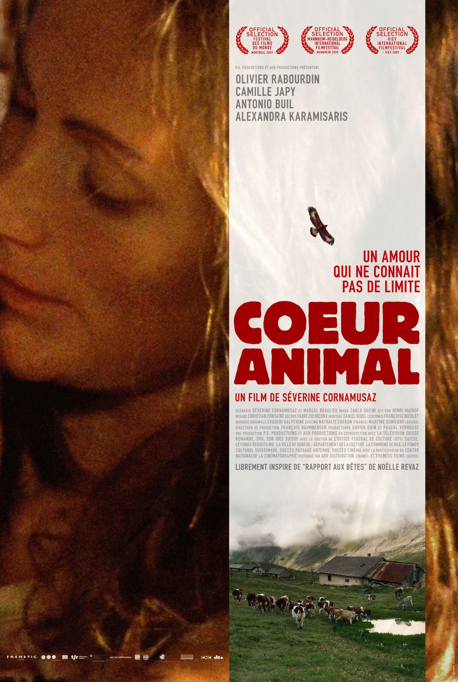L'affiche du film "Coeur Animal", un film de Séverine Cornamusaz [RTS - P.S. Productions Sàrl, ADR Productions]