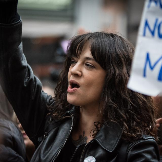 Asia Argento lors d'une manifestation à Rome. [NurPhoto/AFP - Andrea Ronchini]