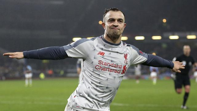 Shaqiri a scellé le score pour Liverpool sur la pelouse de Burnley. [Nigel French]