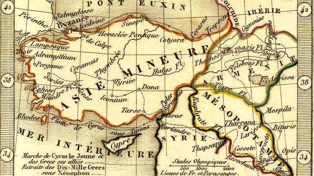 Carte générale de l'Asie-Mineure, de l'Arménie, de la Syrie, de la Mésopotamie et du Caucase par Adrien-Hubert Brué, géographe du Roi [wikimedia]