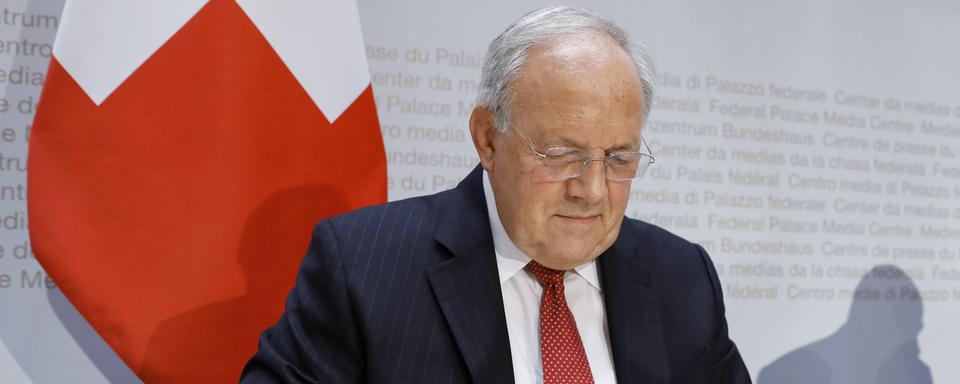 Le conseiller fédéral Johann Schneider-Ammann. [Keystone - Peter Klaunzer]