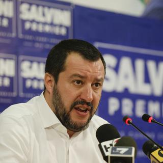 Matteo Salvini, nouveau leader de la Ligue en Italie. [Keystone - AP Photo/Luca Bruno]
