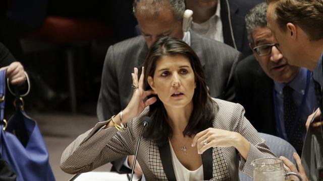 L'ambassadrice des Etats-Unis à l'ONU, Nikki Haley. [AP - SETH WENIG]