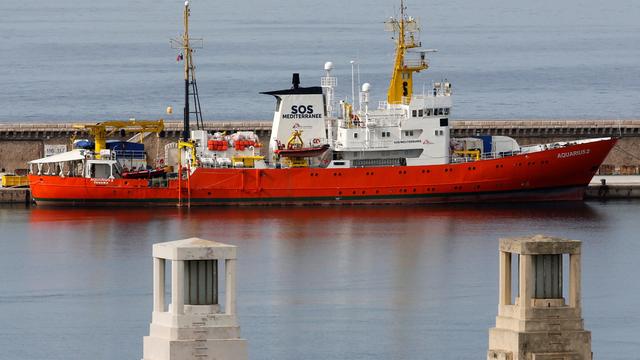 L'Aquarius est à quai à Marseille depuis le 4 octobre dernier. [Reuters - Jean-Paul Pelissier]