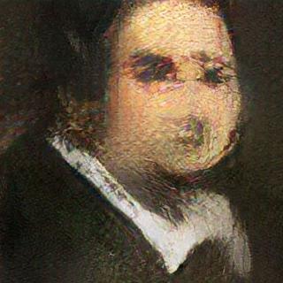Portrait d'Edmond Bellamy, première oeuvre réalisée par une intelligence artificielle. [christies.com - DR]