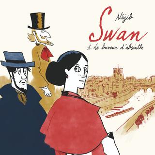 Couverture de la BD "Swan - Tome 1 : Le buveur d'absinthe" de Nejib. [éditions Gallimard BD]