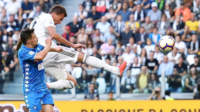 Mario Mandzukic inscrit ici son premier but de la soirée. [Keystone - Alessandro Di Marco]