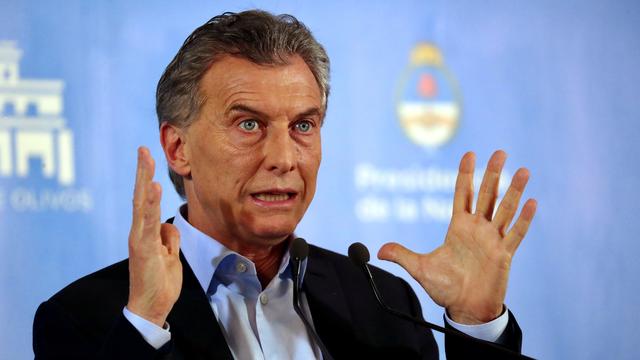 Le président argentin Mauricio Macri durant une conférence à Buenos Aires en juillet 2018. [Reuters - Marcos Brindicci]