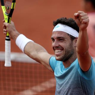 L'Italien Marco Cecchinato à Roland-Garros, 03.06.2018. [Keystone - Ian Langsdon]