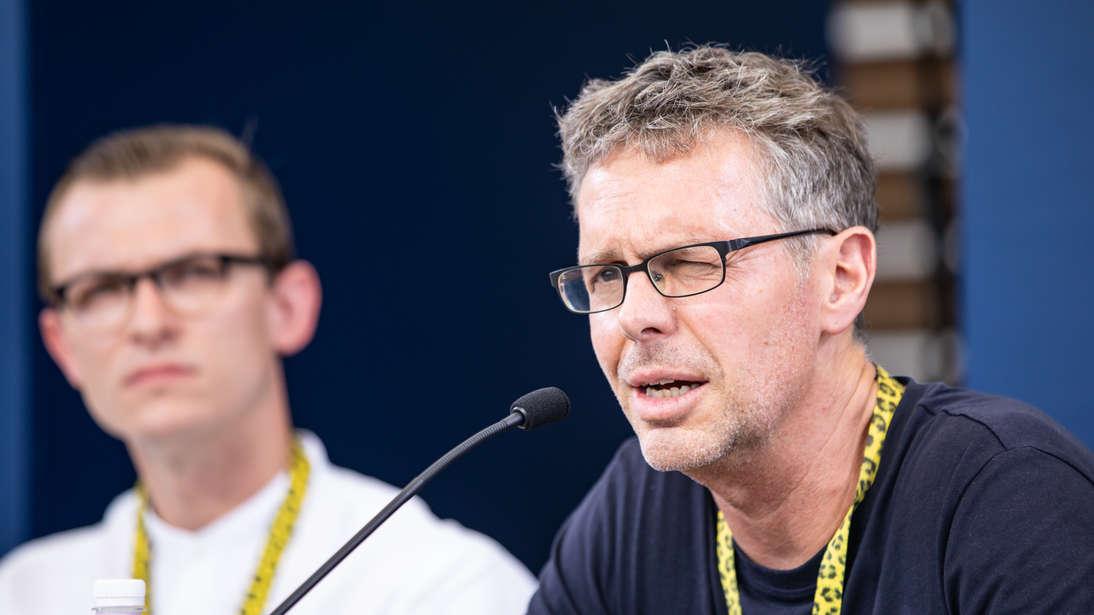 Andreas Furler, le fondateur du site Cinefile, évoque l’avenir du cinéma au festival de Locarno. [LOCARNO FESTIVAL - MARIN MIKELIN]