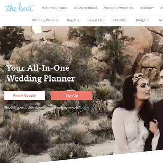 Site de The Knot, une start-up qui organise des enterrements de célibat. [theknot.com - DR]
