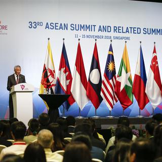 Les pays de l'ASEAN sont réunis à Singapour. [AP/Keystone - Yong Teck Lim]