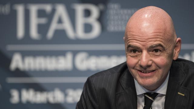 Gianni Infantino a annoncé que la vidéo allait bien être utilisée au Mondial 2018. [Ennio Leanza]