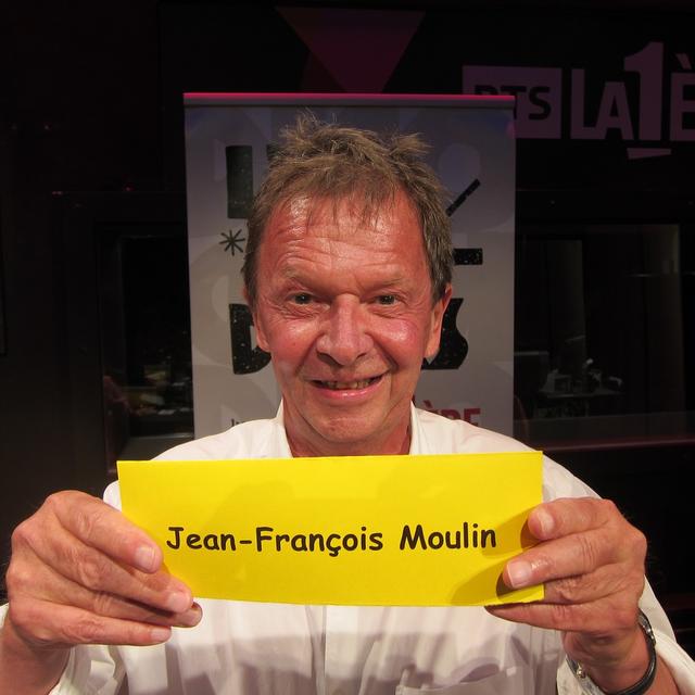 Jean François Moulin pour l'enregistrement des Dicodeurs au Studio 15. [RTS]