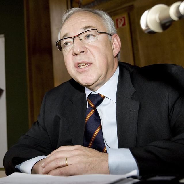 Jean-Pierre Strebel, ancien directeur général de l'UCI (ici, en 2008). [Keystone - Jean-Christophe Bott]