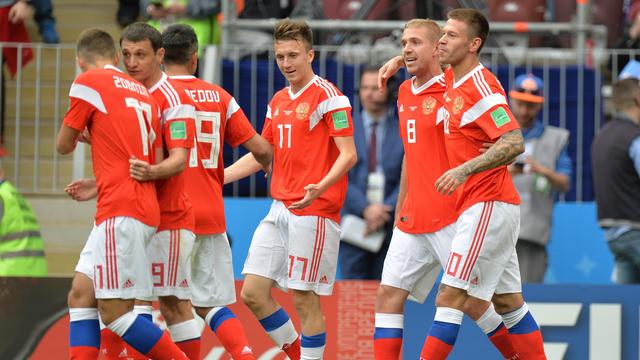 Les Russes ont réussi leur entrée dans leur Coupe du monde. [Keystone - Peter Powell]