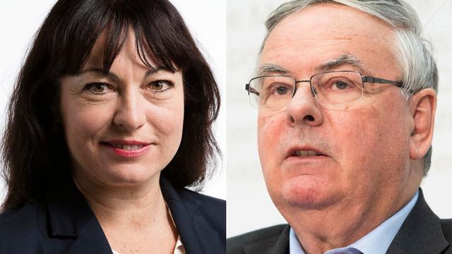 Géraldine Savary (PS-VD) et Jean-François Rime (UDC-FR).