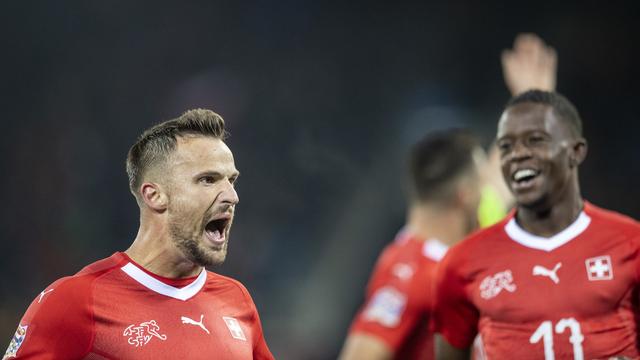 Haris Seferovic s'est offert un triplé face à la Belgique. [KEYSTONE - Ennio Leanza]