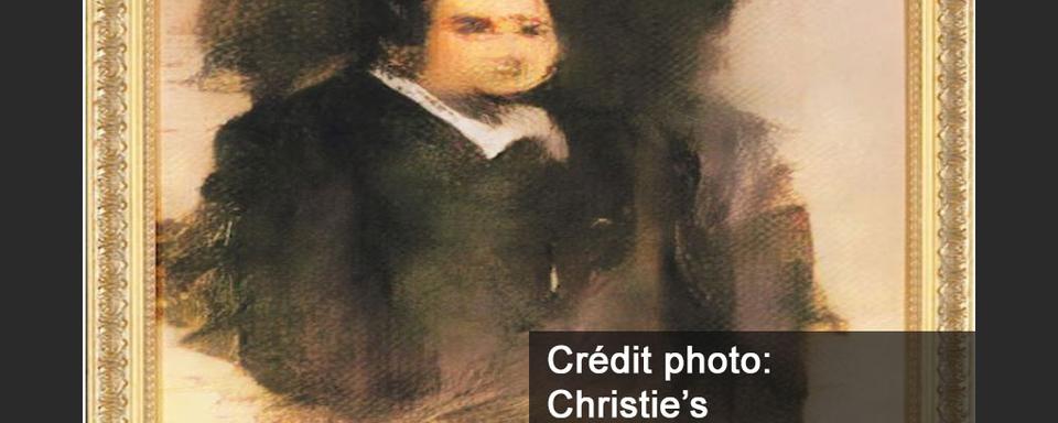 Le portrait mis en vente par la maison de ventes aux enchères Christie's a été dessiné par un robot. [Christie's]