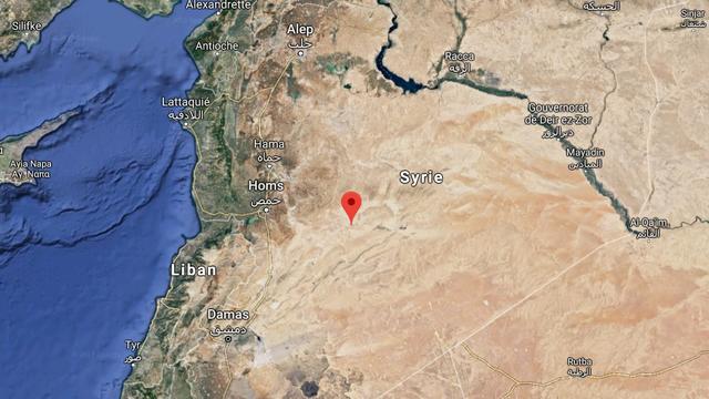 La base aérienne Al-Tiyas, située entre les villes de Homs et Palmyre en Syrie. [Google]