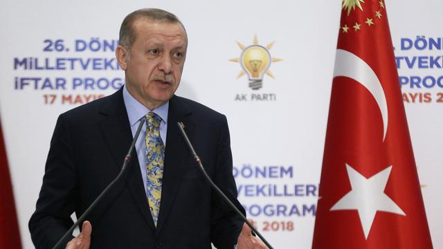 Le président turc Recep Tayyip Erdogan, photographié le 17 mai 2018. [Presidential Press Service/AP/Keystone]