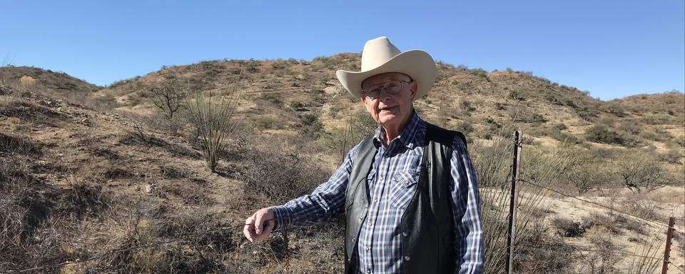 Jim Chilton, propriétaire d'un ranch en Arizona près de la frontière avec le Mexique. [RTS - Raphaël Grand]