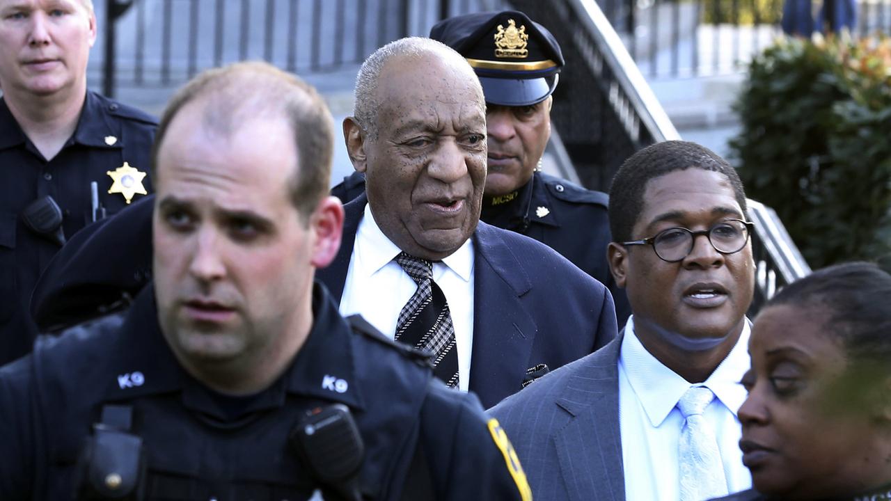 Bill Cosby à sa sortie du tribunal à Norristown après la sélection des jurés, 05.04.2018. [AP/Keystone - Mel Evans]