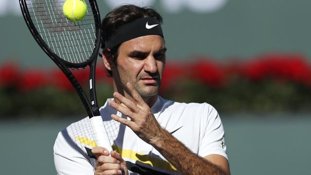 Roger Federer à Indian Wells, 11.03.2018. [EPA/Keystone - John G. Mabanglo]