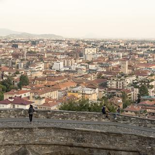 Une vue de la ville de Bergame, en Lombardie. [AFP - LORENZO DE SIMONE / AURIMAGES]