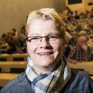 Barbara Lanthemann, secrétaire romande de l’Organisation Suisse des Lesbiennes (LOS). [Keystone - Jean-Christophe Bott]