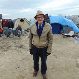 Harry Leslie Smith dans un camp de réfugiés en octobre 2017. [Facebook]