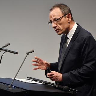 Lino Guzzella, président de l'EPFZ, a annoncé qu'il ne briguerait pas de deuxième mandat. [Keystone - Walter Bieri]