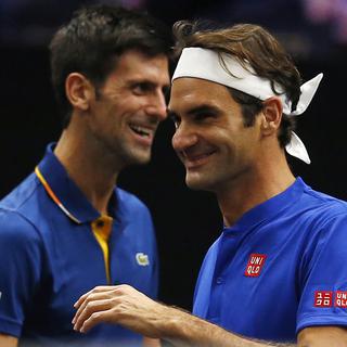 Federer et Djokovic ont joué ensemble lors de la dernière édition de la Laver Cup. [Jim Young]