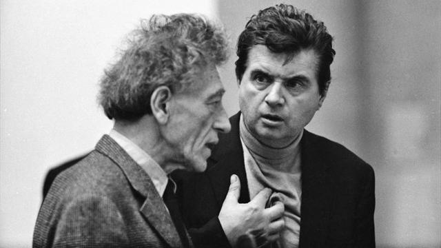Alberto Giacometti et Francis Bacon, 1965. [Fondation Beyeler - Graham Keen]