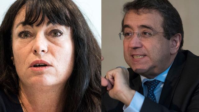 Géraldine Savary et Pascal Broulis. [Keystone - Peter Schneider/Adrien Perritaz]