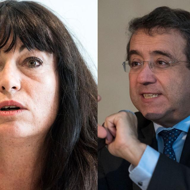 Géraldine Savary et Pascal Broulis. [Keystone - Peter Schneider/Adrien Perritaz]