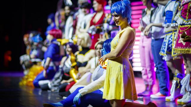 Des amateurs de "cosplay" après un défilé à la convention Polymanga. [EPA - Valentin Flauraud]