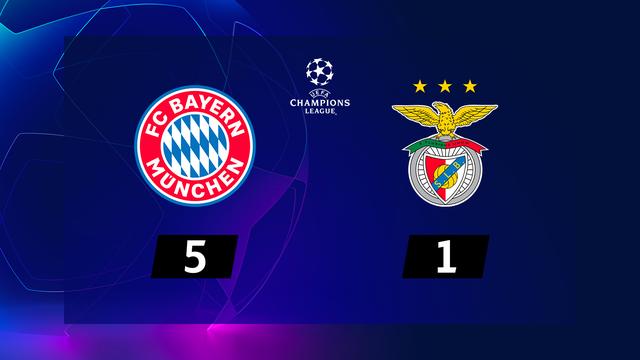 5e journée, Bayern Munich - Benfica Lisbonne (5-1): le résumé de la rencontre
