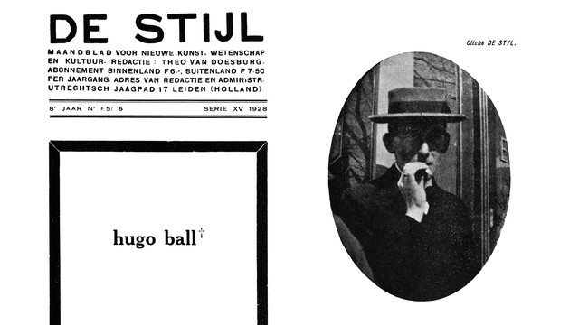 Hugo Ball,1928 [Wikimedia Commons - Theo van Doesburg]