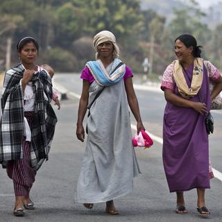 La tradition matrilinéaire est prédominante dans le groupe ethnique des Khasis, majoritaires dans l'Etat indien du Meghalaya. [AP/Keystone - Anupam Nath]