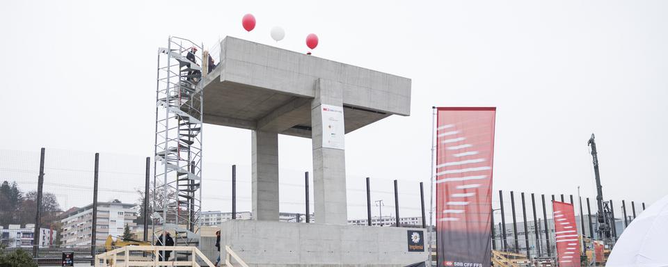 Un impressionnant viaduc ferroviaire s’élèvera entre les gares de Renens et de Prilly-Malley (VD). [Keystone - Adrien Perritaz]