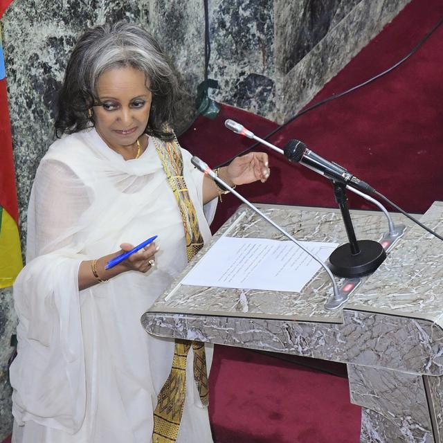 La présidente de l'Ethiopie Sahle-Work Zewde. [EPA/STR/Keystone]