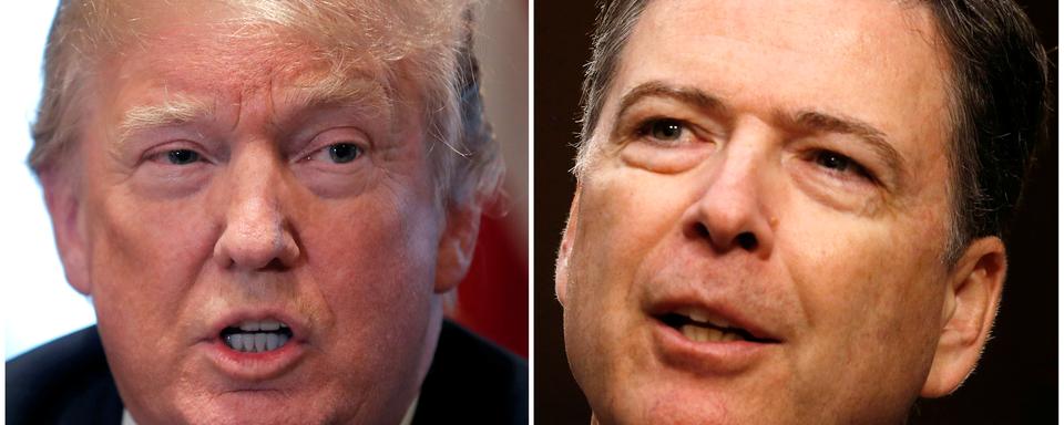 Le président américain Donald Trump et l'ex-directeur du FBI James Comey. [Reuters - Carlos Barria, Jonathan Ernst]