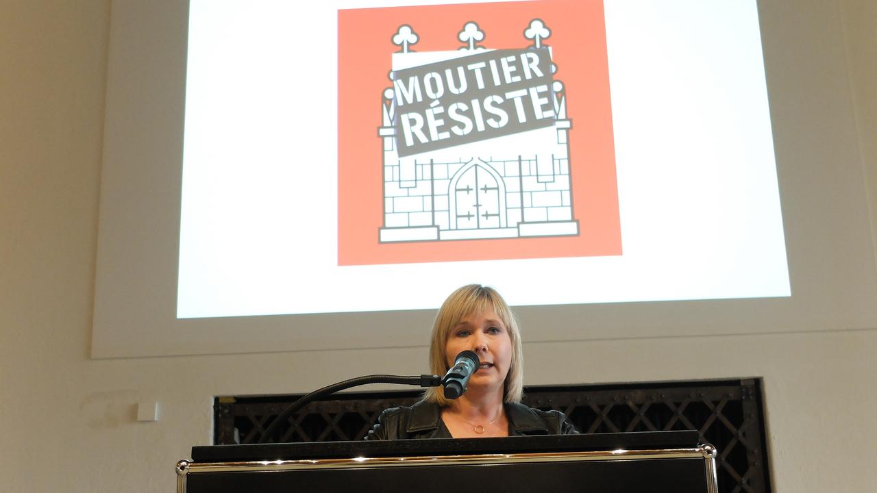 Muriel Kälin, membre du comité Moutier Résiste, le 07.06.2018 à Berne. [RTS - Alain Arnaud]