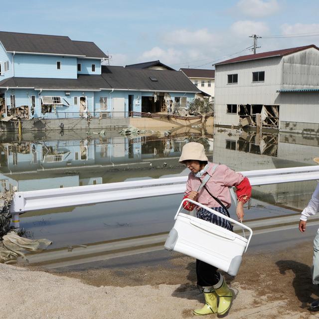 Ces intempéries sont les plus meurtrières au japon depuis 1982. [EPA/Keystone - Jiji Press]