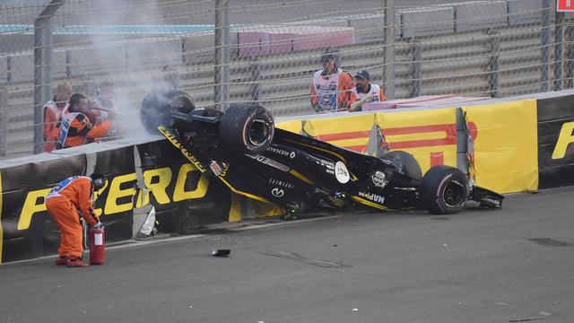 Hülkenberg est sorti violemment de la course après un contact avec Grosjean. [Simon Galloway]