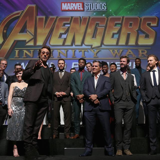 L'équipe du film Avengers: Infinity War. [Getty Images for Disney/AFP - Jesse Grant]