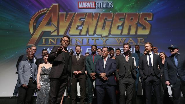 L'équipe du film Avengers: Infinity War. [Getty Images for Disney/AFP - Jesse Grant]