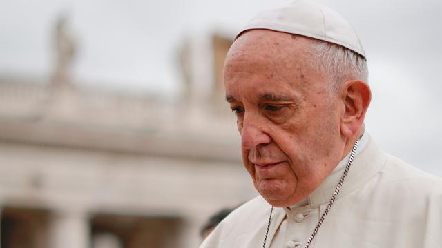 Le pape Francois, photograpié le 11 avril 2018 au Vatican. [Keystone - Andrew Medichini]